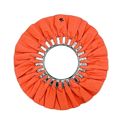 Roue polissage orange 9po ouverture centre