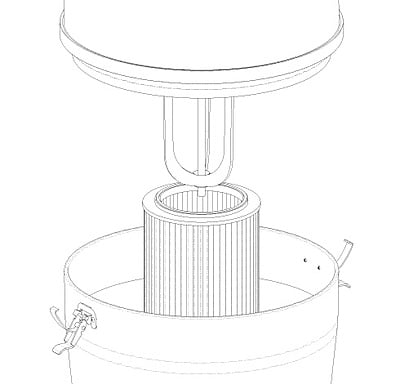 Aspirateur central commercial cyclonik DV1R19